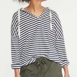The Loft Lou and Grey Size XS Navy Striped Hoodie